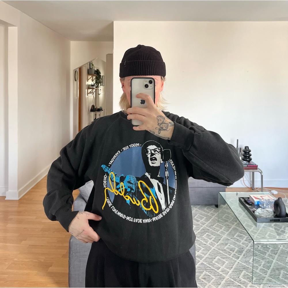 vintage buddy holly crewneck